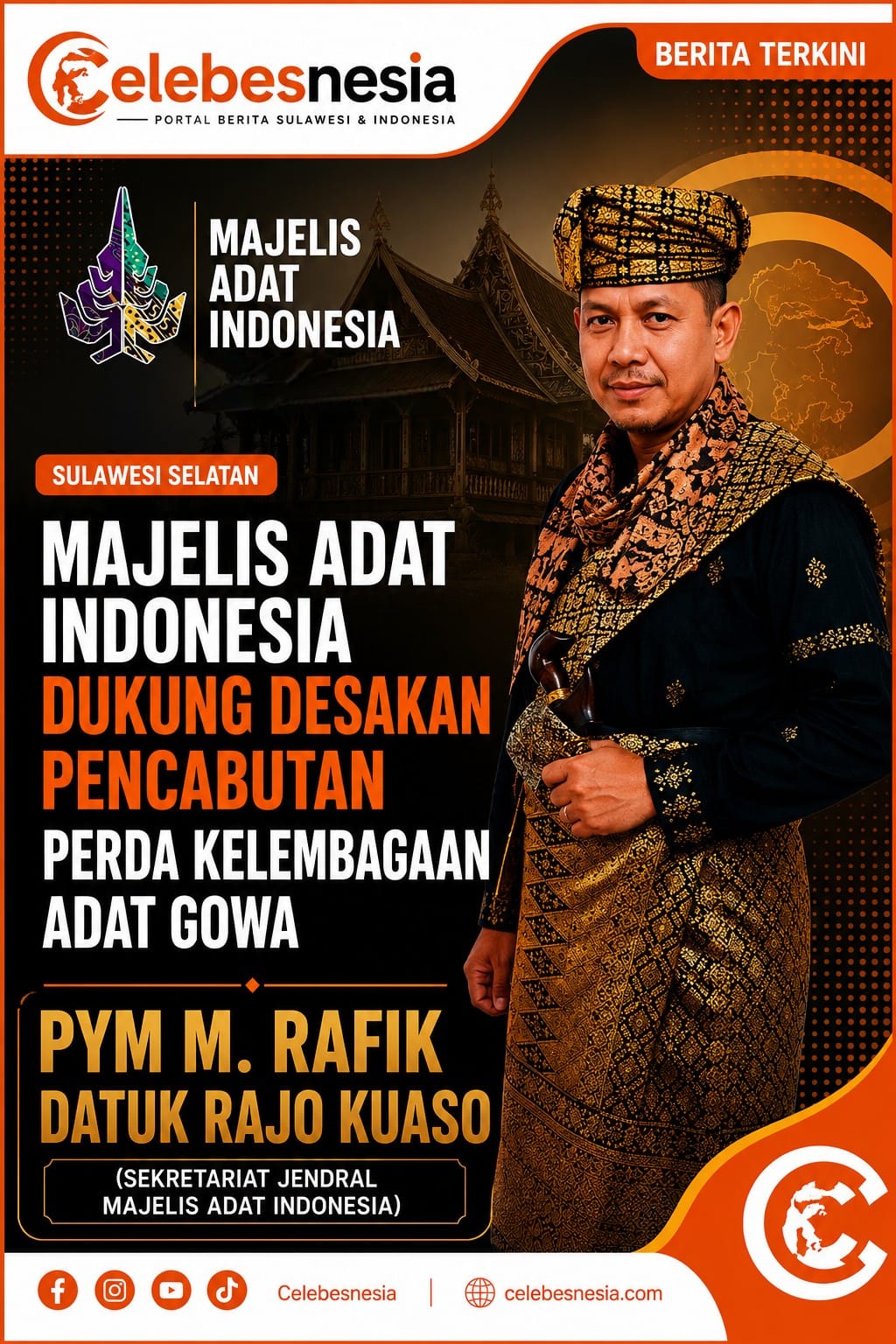 Majelis Adat Indonesia Dukung Desakan Pencabutan Perda Kelembagaan Adat Gowa