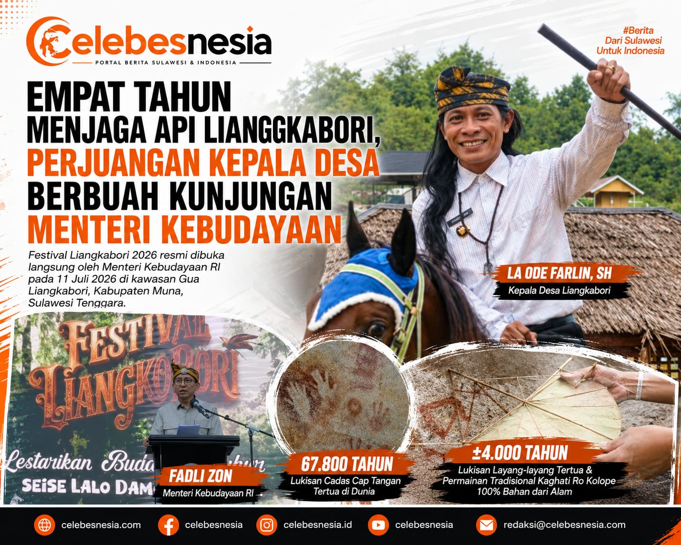 Empat Tahun Menjaga Api Liangkabori, Perjuangan Kepala Desa Berbuah Kunjungan Menteri Kebudayaan