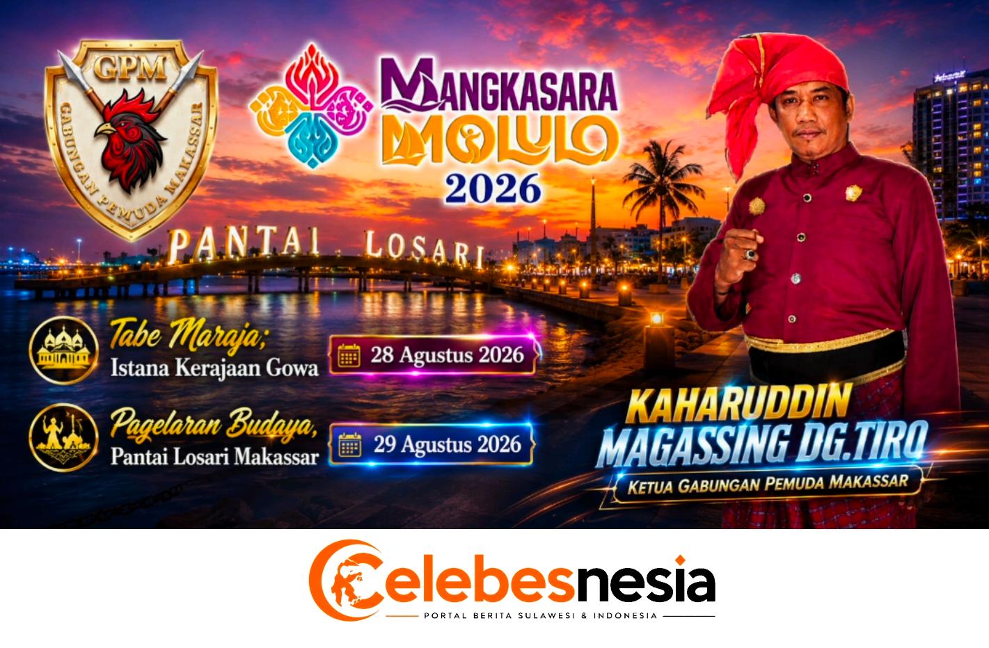 Gabungan Pemuda Makassar ( GPM ) Dukung Event Budaya Mangkasara' Molulo 2026