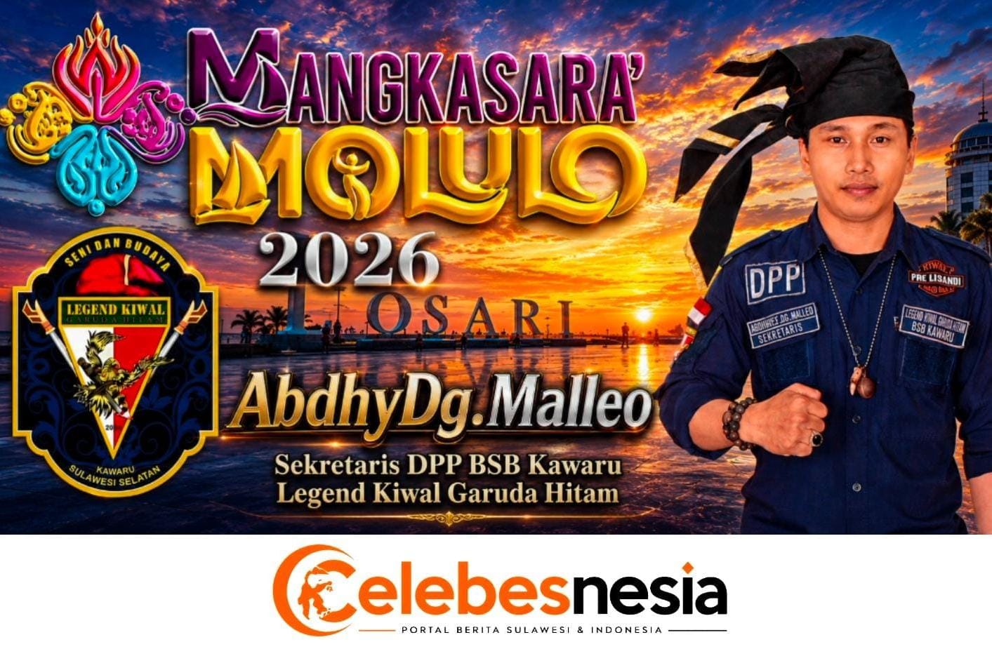 Sinergi Budaya, BSB Kawaru Legend Kiwal Garuda Hitam Dukung Penuh Festival "Mangkasara' Molulo 2026"