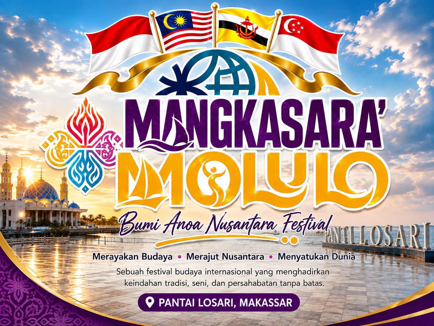 Perwakilan Negara ASEAN Siap Hadiri Promosi Budaya dan Pariwisata Sultra “Mangkasara’ Molulo 2026” di Pantai Losari