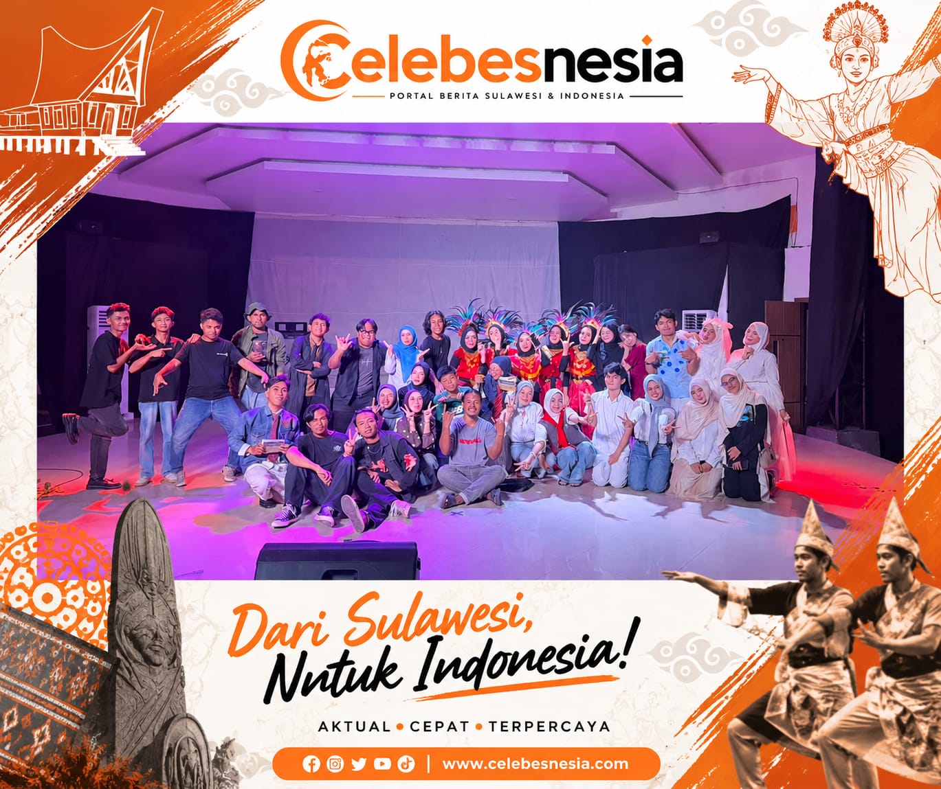 Gedung Teater FIB UHO Dipadati Pegiat Seni, Panitia Perkenalkan TEMU TEMAN XXII Kendari